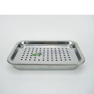 Khay đựng trà ly inox 22 x 32cm và 26 x 36cm