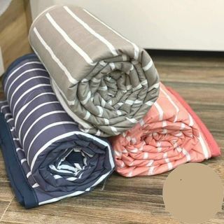 [HCM] Chăn Hè Thu Cotton Kẻ Sọc Muji Hàng Xuất Nhật, Mềm Mịn Siêu Thấm Hút Mồ Hôi