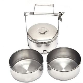[HCM ] Cà men inox 3 ngăn đường kính 12cm, hộp đựng cơm inox