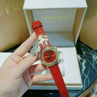 ĐỒNG HỒ VERRSACE DÂY DA ĐỎ NỮ CAO CẤP