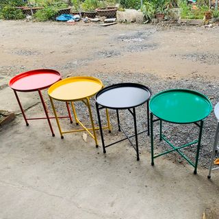 Bàn trà chanh giá rẻ, bàn trà chân chữ X, bàn cafe sắt  xếp gọn