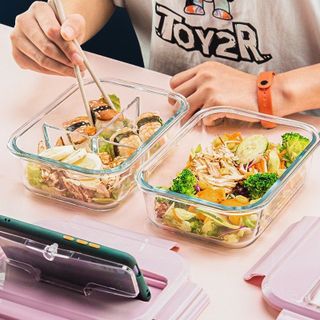 Hộp Cơm Thủy Tinh 1000ml Văn Phòng 3 Ngăn
