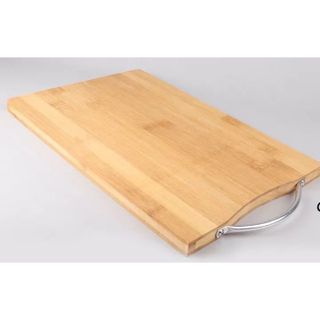 [HCM] Thớt gỗ tre chữ nhật kháng khuẩn loại dày kích thước lớn 20x30cm có móc treo inox cao cấp
