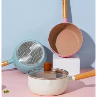 [ HCM] Quánh sâu lòng 18cm phủ ceramic chiên rán chống dính đáy từ vân tổ ong ( Không kèm nắp )