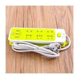 Ổ Cắm Điện Đa Năng Chống Giật 6 Lỗ Và Có 3 Cổng Sạc Usb Cho Điện Thoại, Máy Tính Bảng