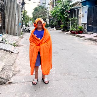 Áo choàng siêu to khổng lồ vải dày dặn cho bé (dài 1,4m, ngang 1m)