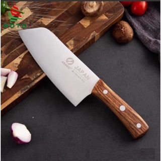 [HCM] Dao làm bếp Asakh Nhật bản size 29*5cm, chất liệu inox không gỉ, sắc bén, cán gỗ cầm chắc tay