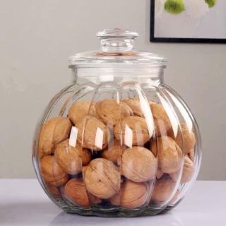 Hũ Thủy Tinh Trái Bí 1900ml Có Nắp Ron Silicon