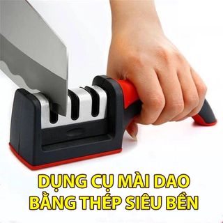 Dụng Cụ Mài Dao Kéo 3 Rãnh Chất Liệu Thép Không Gỉ Cao Cấp Với 3 Chế Độ Mài Tiện Lợi