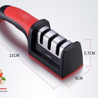 Dụng Cụ Mài Dao Kéo 3 Rãnh Chất Liệu Thép Không Gỉ Cao Cấp Với 3 Chế Độ Mài Tiện Lợi