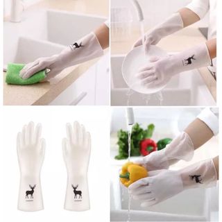 Găng Tay Cao Su Làm Bếp Hình Hươu Siêu Dai