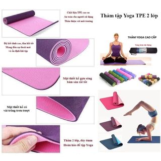 Thảm Tập Yoga TPE Cao Cấp 2 Lớp 6mm - Thảm Tập Tại Nhà giá sỉ