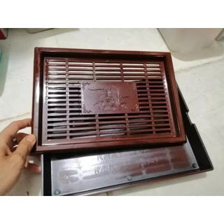 Khay trà giả gỗ chữ nhật sang trọng kiểu dáng mới cho mọi nhà