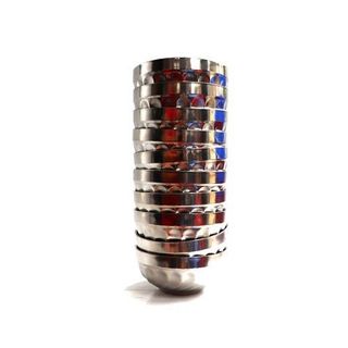 Bộ 10 chén xoắn inox 2 lớp cách nhiệt cao cấp 2 lớp 11,5cm