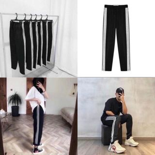 Quần jocker nỉ 3 sọc lai suông, thun nỉ mịn form dưới 65kg