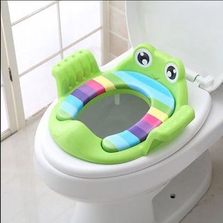 [ Mẹ Và Bé ] Bệ Lót Thu Nhỏ Bồn Cầu Hình Ếch Có Tay Viện