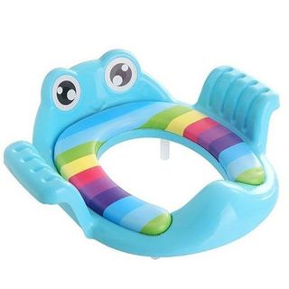 [ Mẹ Và Bé ] Bệ Lót Thu Nhỏ Bồn Cầu Hình Ếch Có Tay Viện