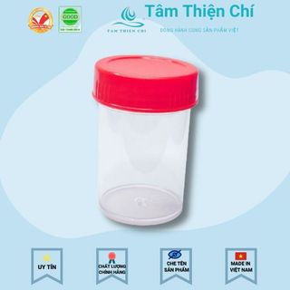 Lọ đựng mẫu nắp đỏ không nhãn 55ml HTM túi 100 cái giá sỉ