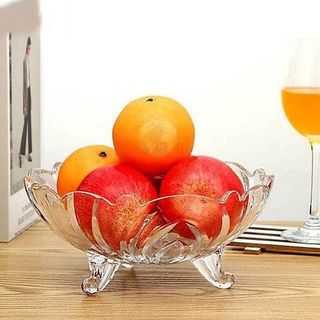 [ SIÊU TO ] Đĩa mứt khay hoa quả 3 chân thủy tinh dày dặn