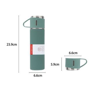 Bộ Bình Giữ Nhiệt Kèm 2 Ly Nước Black Flask3 GiftSet (có hộp đựng)