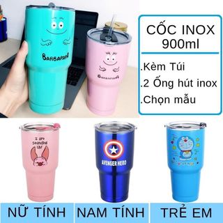 Ly Giữ Nhiệt Yeti Thái Lan Cao Cấp 900ml (Giao ngẫu nhiên) Kèm Túi Và Ống Hút