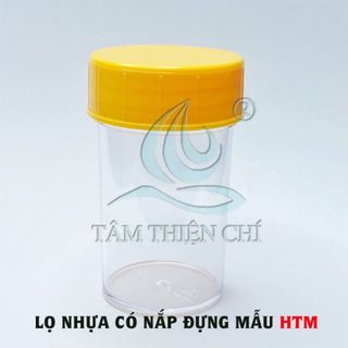 Lọ đựng mẫu nắp vàng không nhãn 50ml HTM túi 100 cái