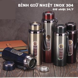 BÌNH NƯỚC GIỮ NHIỆT INOX 304 CAO CẤP 800, 1000ML