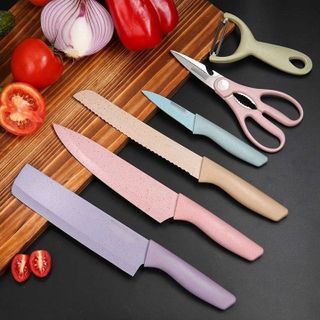 Bộ Dao Lúa Mạch 6 Món Kháng Khuẩn Kèm Hộp Đựng Dày Dặn