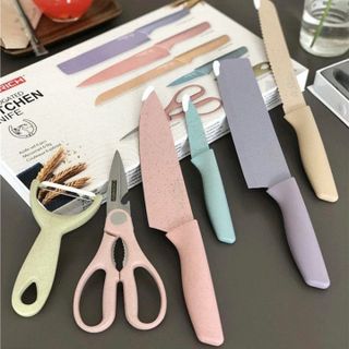 Bộ Dao Lúa Mạch 6 Món Kháng Khuẩn Kèm Hộp Đựng Dày Dặn