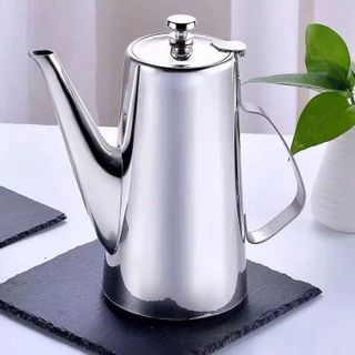 [HCM] Ấm inox dáng cao dung tích 2 lít cao cấp chuyên đựng trà, cà phê, nước gia vị, nước lẩu nhà hàng