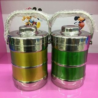 Cà Men Giữ Nhiệt 1L9 Siêu Lớn Inox 2 Lớp Hộp Đựng Cơm 3 Tầng Không Gỉ Sét