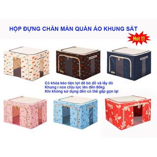 Túi Đựng Chăn Màn, Quần Áo Khung Thép Chịu Lực Chắc Chắn Kích thước  50 x 33 x 40cm