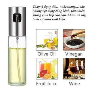 Bình xịt dầu ăn dung tích 100ml tiện lợi 💖 Freeship 💖 Bình xịt dầu ăn mini trong nhà bếp