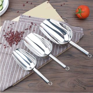 Dụng Cụ Xúc Đá Inox 304 Sáng Bóng Không Ghỉ Có Móc Treo Bền Đẹp Nhiều Cỡ Mô Tả Ở Hình Ảnh