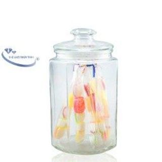 Hũ Lục Giác Thủy Tinh Dày Đẹp Có Nắp Đậy Ron Silicon Kín Dung Tích 550, 990, 1500, 2000ml - Hũ Đựng Thực Phẩm Hoặc Trang