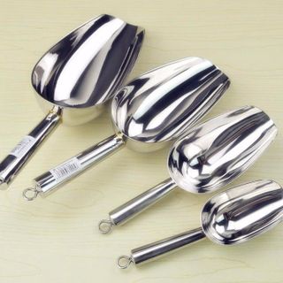 Dụng Cụ Xúc Đá Inox 304 Sáng Bóng Không Ghỉ Có Móc Treo Bền Đẹp Nhiều Cỡ Mô Tả Ở Hình Ảnh