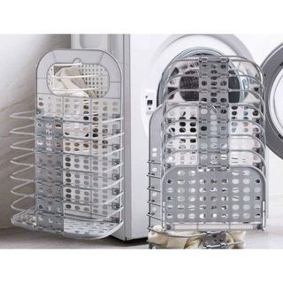 Giỏ Đựng Đồ Treo Tường Gấp Gọn Thông Minh Tặng Kèm Miếng Dán