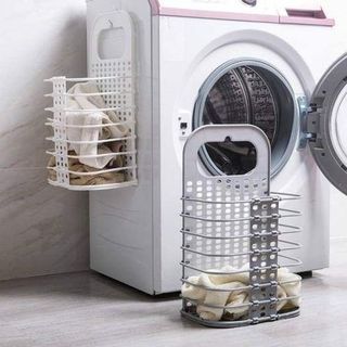 Giỏ Đựng Đồ Treo Tường Gấp Gọn Thông Minh Tặng Kèm Miếng Dán