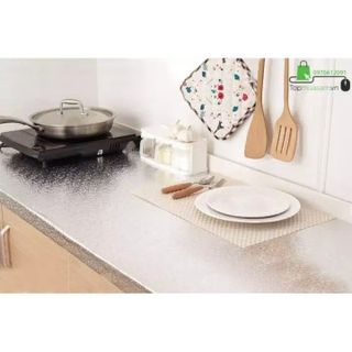 Cuộn giấy bạc dán bếp chống thấm cách nhiệt 2mx60cm - giấy bạc dán bếp chống dính dễ dàng vệ sinh a26