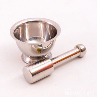Bộ Cối Chày - Bộ Cối Chày Inox Số 2 Đường Kính 14cm