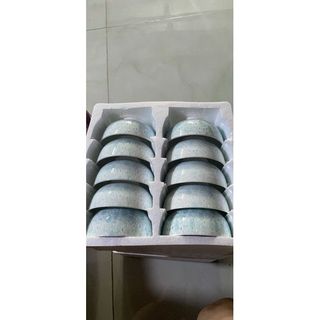[ TẶNG BỘ 10 ĐŨA ] BỘ 10 CHÉN SỨ HOA VĂN CAO CẤP GIAO MÀU NGẪU NHIÊN