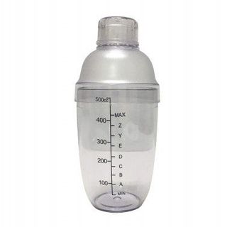 Bình Lắc Nhựa, Bình Pha Chế 500ml Vạch Đen