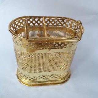 Giỏ đựng đũa muỗng nhũ vàng chống gỉ an toàn, đẹp cho gian bếp