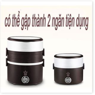 [ Hàng Hot ] Cặp Lồng Cắm Điện 3 Tầng ruột inox Cao Cấp Giữ Nóng Thức Ăn Liên Tục