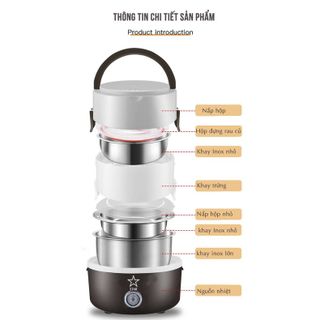 [ Hàng Hot ] Cặp Lồng Cắm Điện 3 Tầng ruột inox Cao Cấp Giữ Nóng Thức Ăn Liên Tục