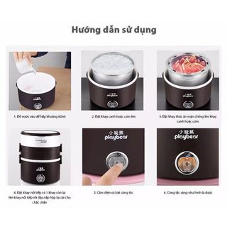 [ Hàng Hot ] Cặp Lồng Cắm Điện 3 Tầng ruột inox Cao Cấp Giữ Nóng Thức Ăn Liên Tục