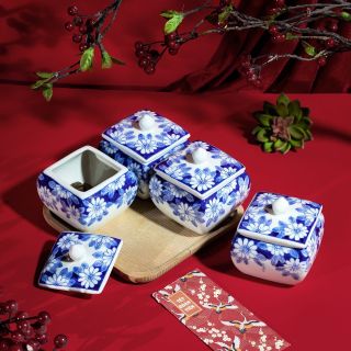 Khay mứt sứ Tết - Bát Tràng Duy Anh
