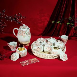Khay mứt sứ Tết - Bát Tràng Duy Anh