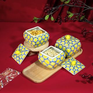 Khay mứt sứ Tết - Bát Tràng Duy Anh