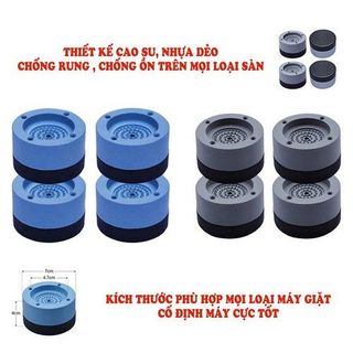 Set 4 Đế Chống Rung Lắc Máy Giặt Silicon Dùng Cho Mọi Loại Máy Giặt , Chân Kê Máy Giặt Chống Rung